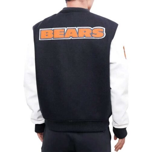 Chicago Bears Logo Letterman Jacket - Image 4