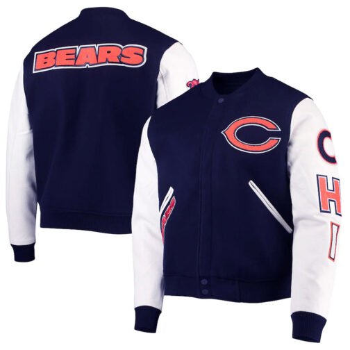 Chicago Bears Logo Letterman Jacket - Image 9