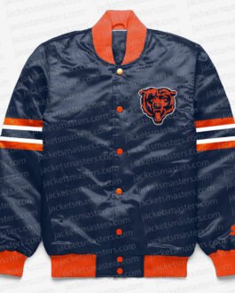 Chicago Bears Button Down Navy Jacket