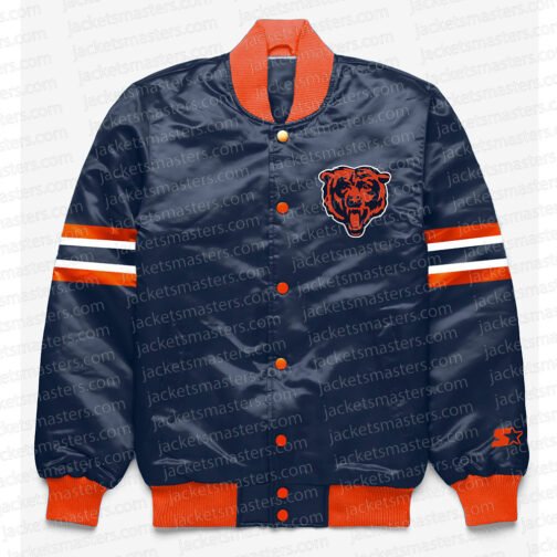 Chicago Bears Button Down Navy Jacket