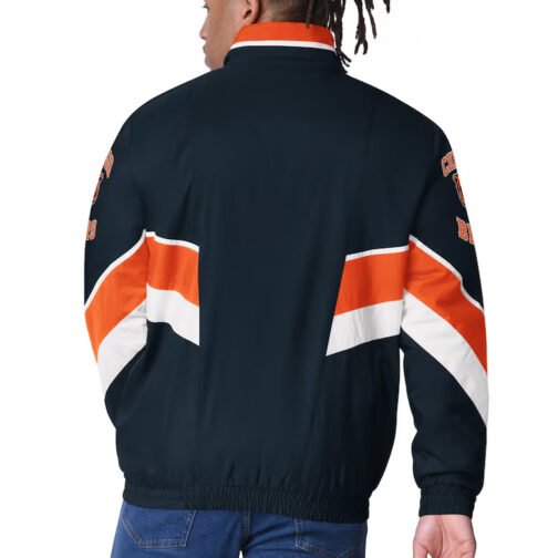 Chicago Bears Captain Navy Varsity Satin Jacket - Image 2