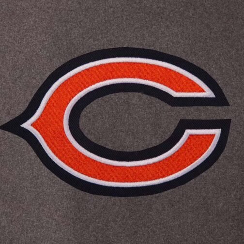Chicago Bears Charcoal and Navy Varsity Jacket - Image 3