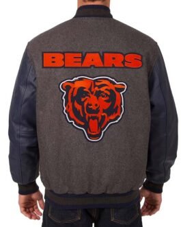 Chicago Bears Charcoal and Navy Varsity Jacket