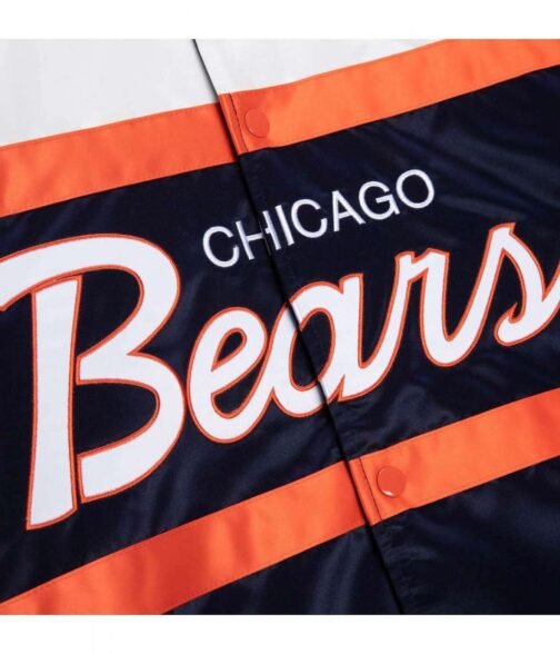 Special Script Chicago Bears Varsity Heavyweight Satin Jacket - Image 3