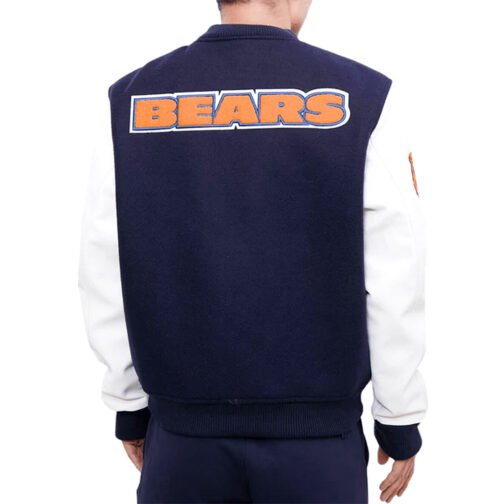 Chicago Bears Logo Letterman Jacket - Image 3