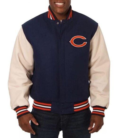 NFL Chicago Bears Varsity Navy Blue Jacket