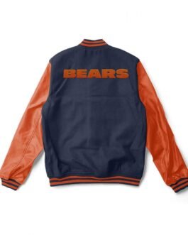 Chicago Bears Orange/Blue Letterman Jacket