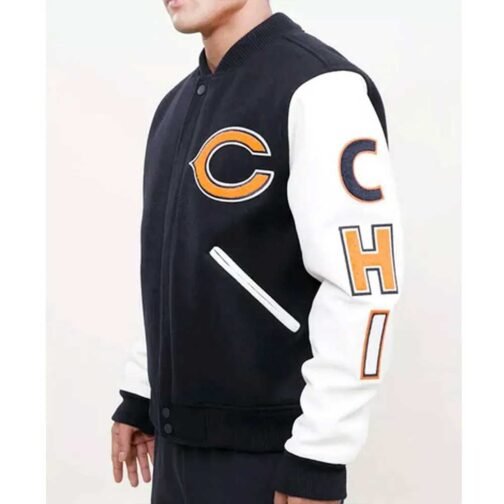 Chicago Bears Logo Letterman Jacket - Image 13