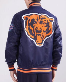 Chicago Bears Mashup Classic Rib Satin Jacket
