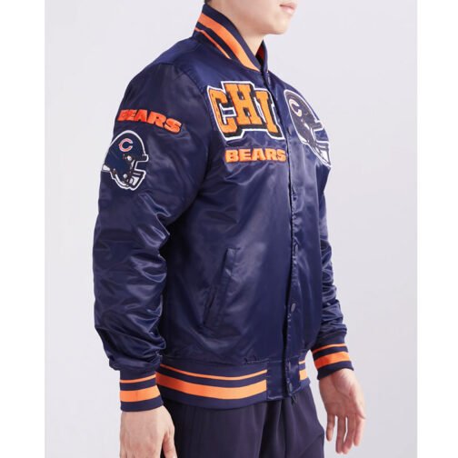 Chicago Bears Mashup Classic Rib Satin Jacket - Image 3