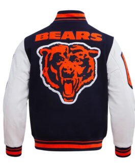 Chicago Bears Mashup Classic Rib Varsity Jacket