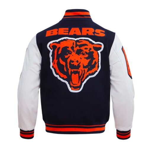 Chicago Bears Mashup Classic Rib Varsity Jacket - Image 2