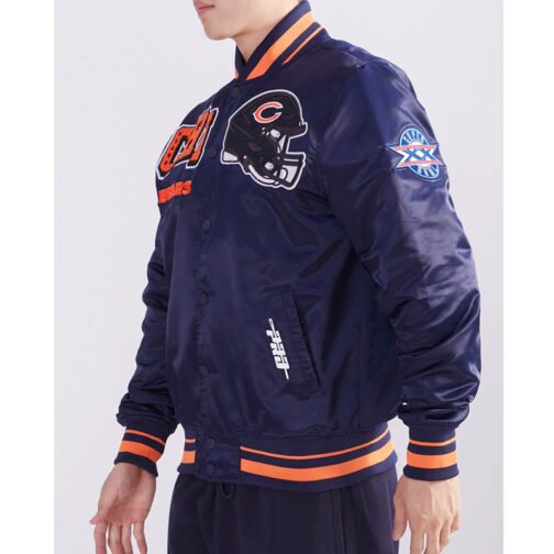 Chicago Bears Mashup Classic Rib Satin Jacket - Image 4