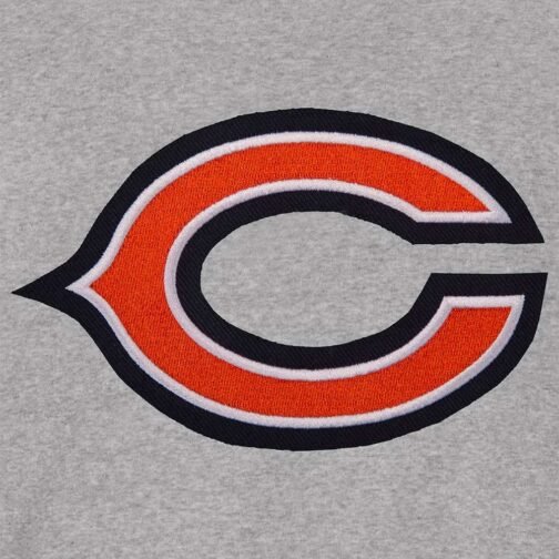 Chicago Bears Navy and Gray Varsity Wool Jacket - Image 4