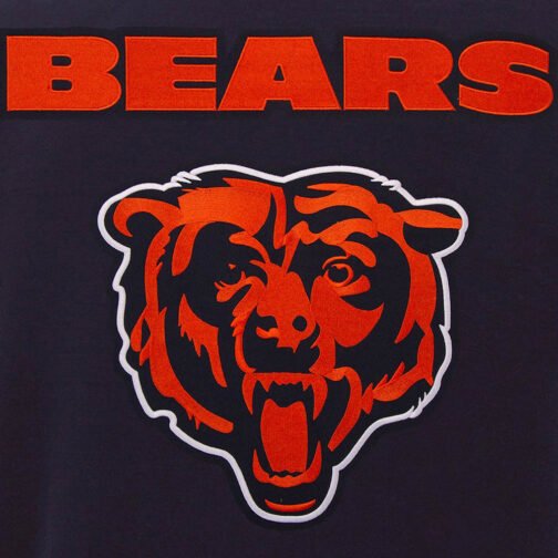 NFL Chicago Bears Varsity Navy and White Jacket - Image 3