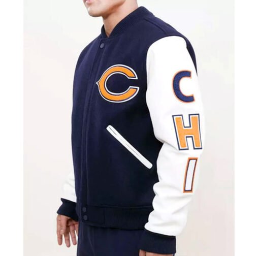 Chicago Bears Logo Letterman Jacket - Image 12