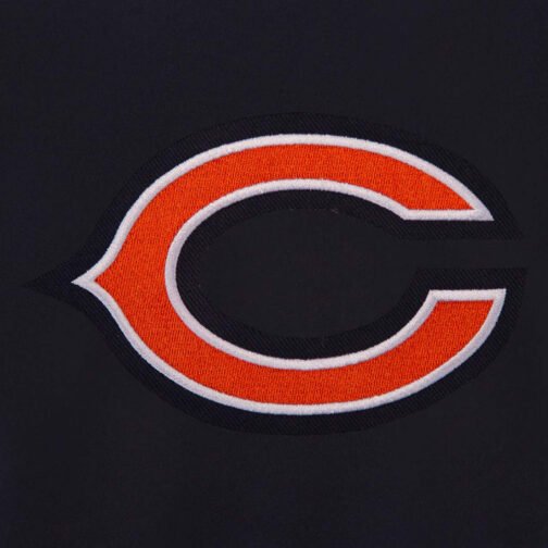 Chicago Bears Varsity Navy Blue Wool Jacket - Image 4