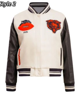 Retro Classic Rib Chicago Bears Varsity Jacket