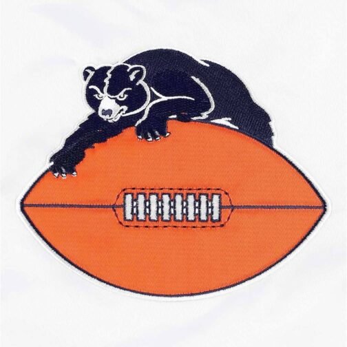 Chicago Bears The Power Forward White Full-Snap Satin Jacket - Image 6