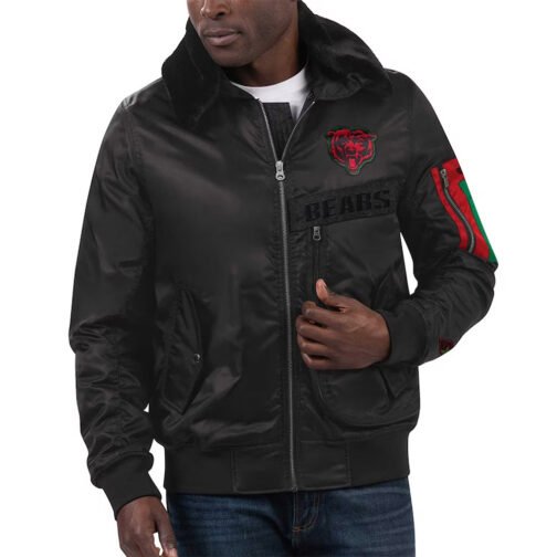 Chicago Bears Ty Mopkins Black Jacket - Image 3