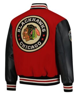 Chicago Blackhawks 2025 Red Winter Classic Coaches Varsity Jacket