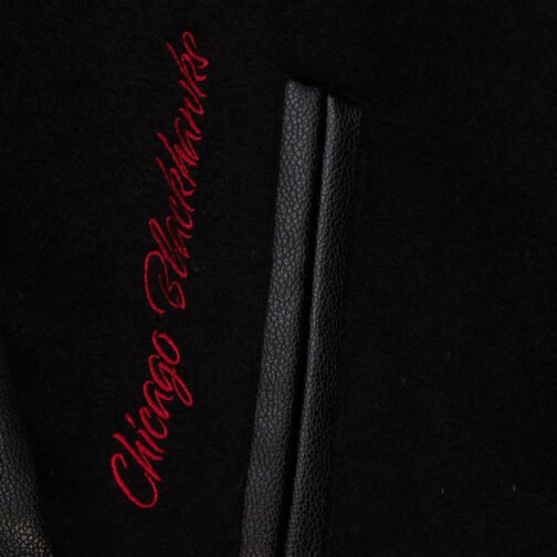 Chicago Blackhawks Black Out Team Logo Varsity Jacket - Image 3
