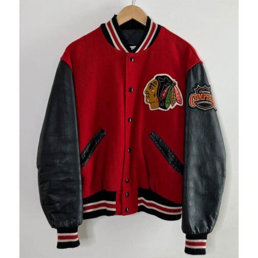 Chicago Blackhawks Campbell Varsity Jacket - Image 3