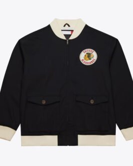 Chicago Blackhawks Black Cotton Twill Jacket
