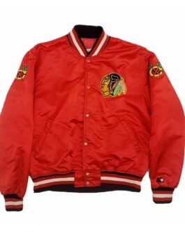 Starter Bomber Chicago Blackhawks 80’s Satin Jacket