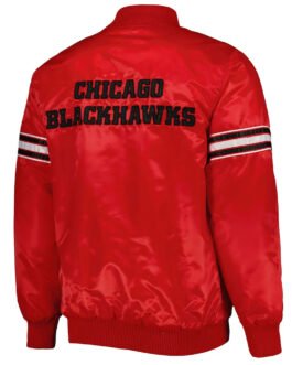 Chicago Blackhawks Pick & Roll Red Satin Jacket