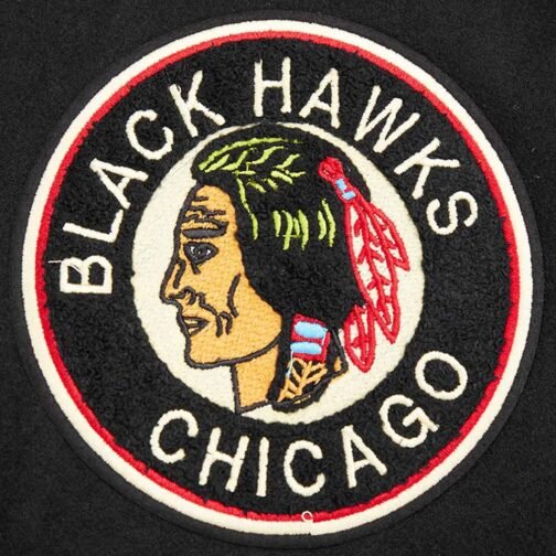 Chicago Blackhawks Retro Classic Rib Varsity Jacket - Image 12