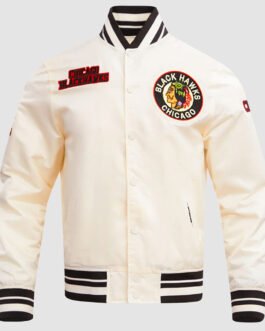 Chicago Blackhawks Retro Classic Rib Satin Jacket