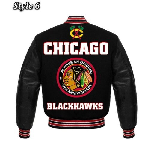 Chicago Blackhawks Styles Varsity Jacket - Image 15