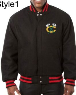 Varsity Chicago Blackhawks Black Wool Jacket