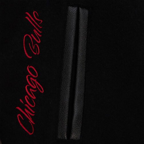 Chicago Bulls Black Out Vintage Logo Varsity Jacket - Image 3