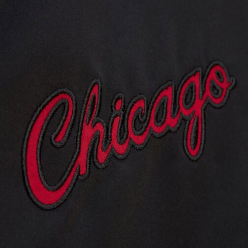 Chicago Bulls Black Out Satin Jacket - Image 6