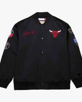 Chicago Bulls Black Out Satin Jacket