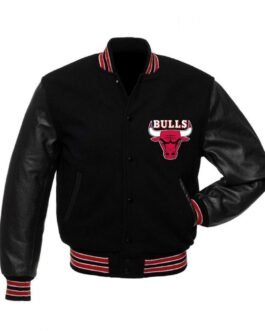 Basketball Chicago Bulls College Black Jacket