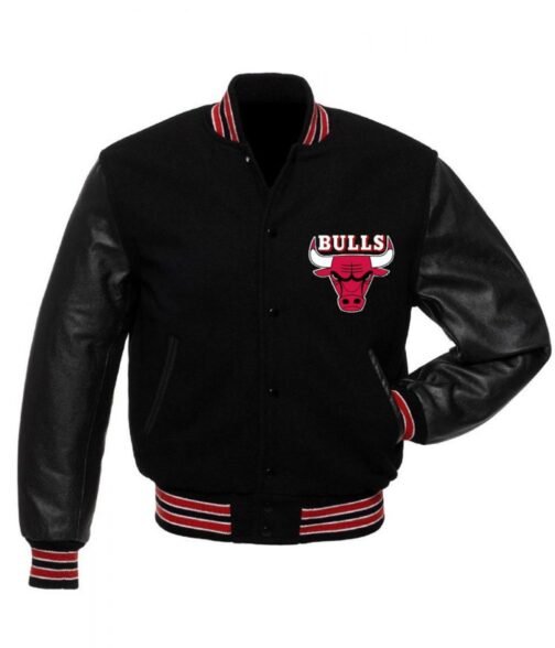 Basketball Chicago Bulls College Black Jacket