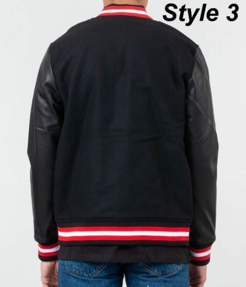 Varsity Bulls Black and Grey Jacket - Image 7