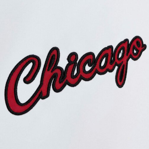 Chicago Bulls City Collection White Varsity Satin Jacket - Image 11