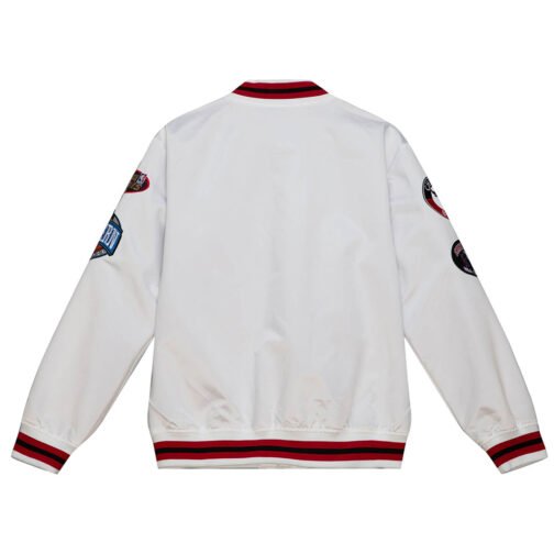 Chicago Bulls City Collection White Varsity Satin Jacket - Image 8