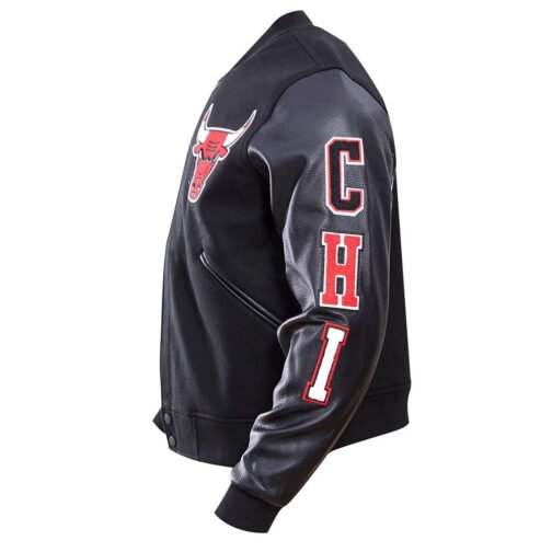 Classic Chicago Bulls Varsity Wool/Leather Jacket - Image 8