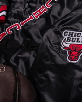 Chicago Bulls Classic Black Satin Jacket