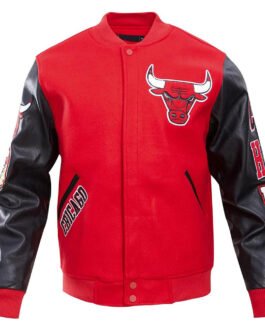 Classic Chicago Bulls Varsity Wool/Leather Jacket