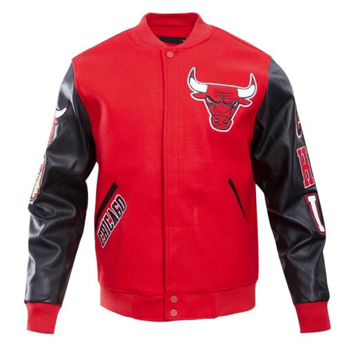 Classic Chicago Bulls Varsity Wool/Leather Jacket