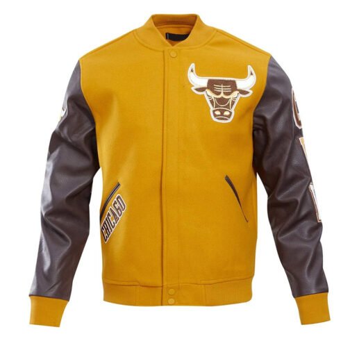 Classic Chicago Bulls Varsity Wool/Leather Jacket - Image 2