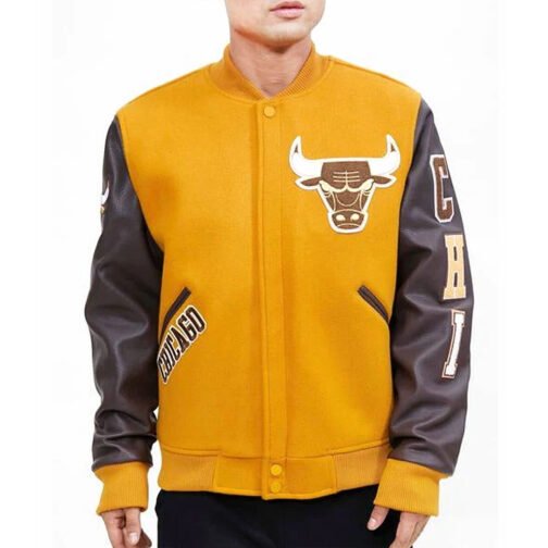 Classic Chicago Bulls Varsity Wool/Leather Jacket - Image 17