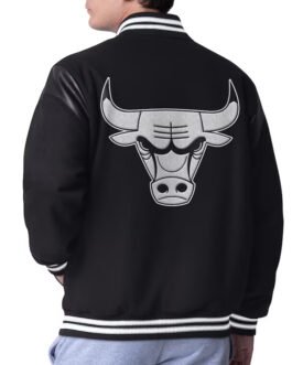 Chicago Bulls Clutch Hitter Black Varsity Jacket