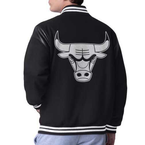 Chicago Bulls Clutch Hitter Black Varsity Jacket - Image 2